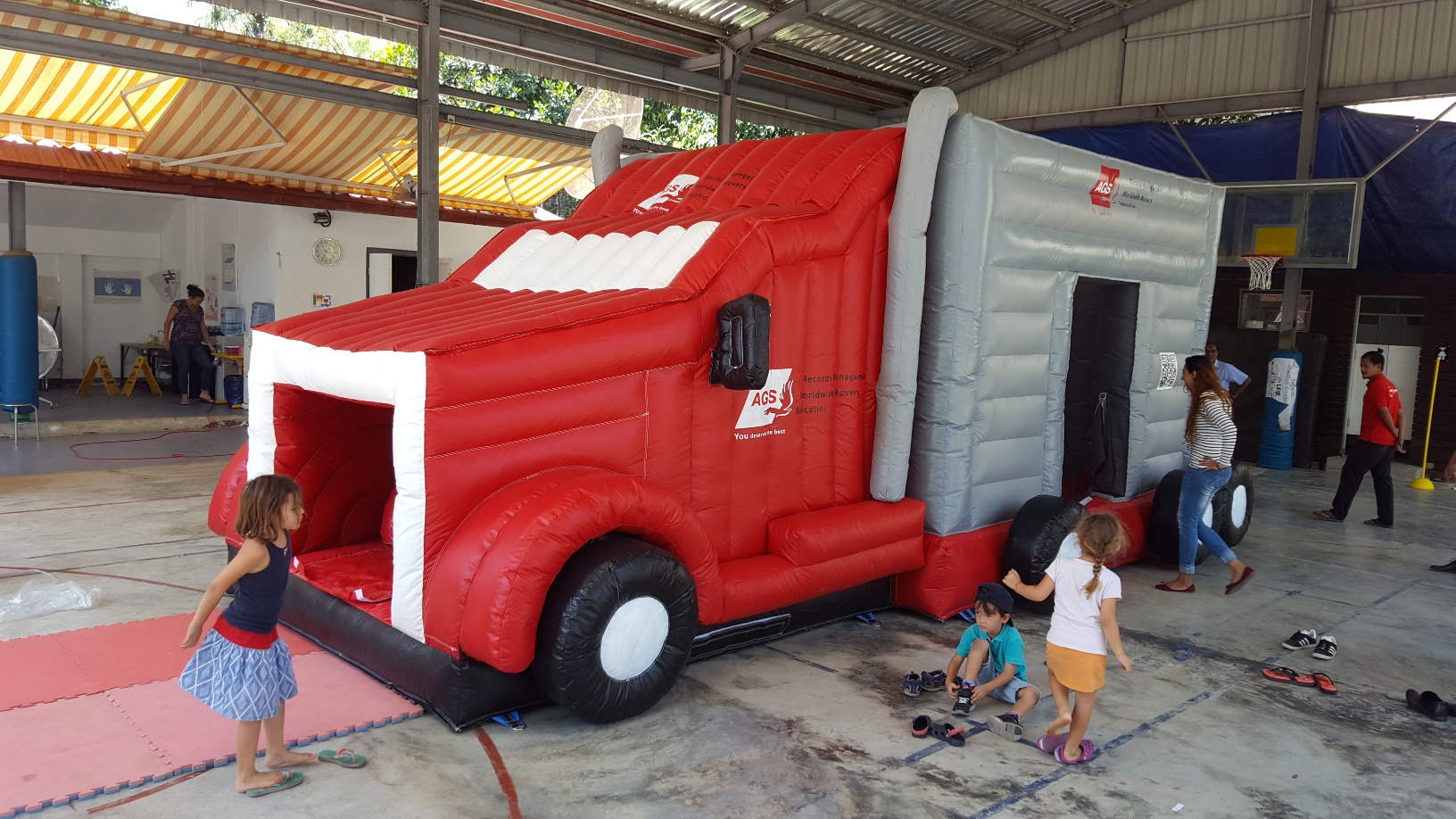 AGS Movers jumping truck.