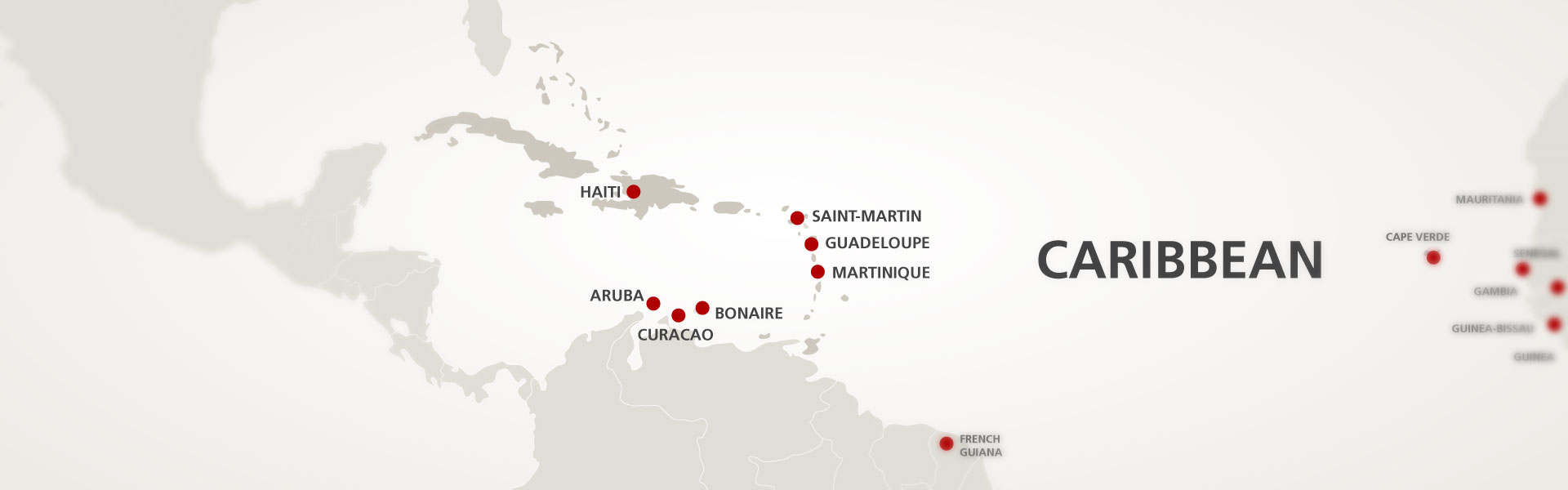 A map of the AGS Caribbean movers branches.
